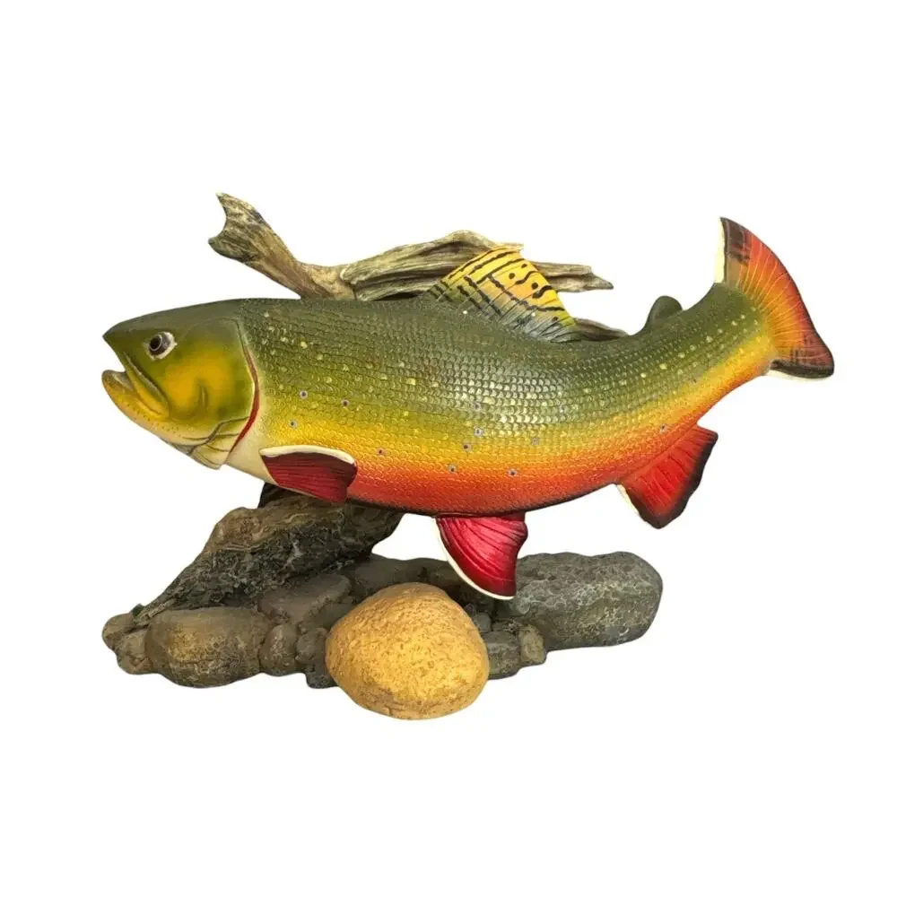 Vintage Wade Dawson Mountain Brookie Trout Fish in Surroundings